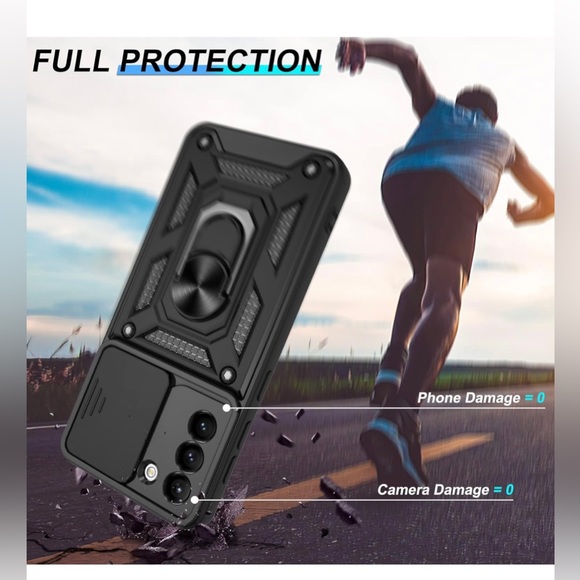 Slide Camera Lens Cover with Ring Kickstand
Hard for Galaxy S21 Plus - Picture 3 of 7